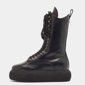 The Attico Selene black platform boots 42=12